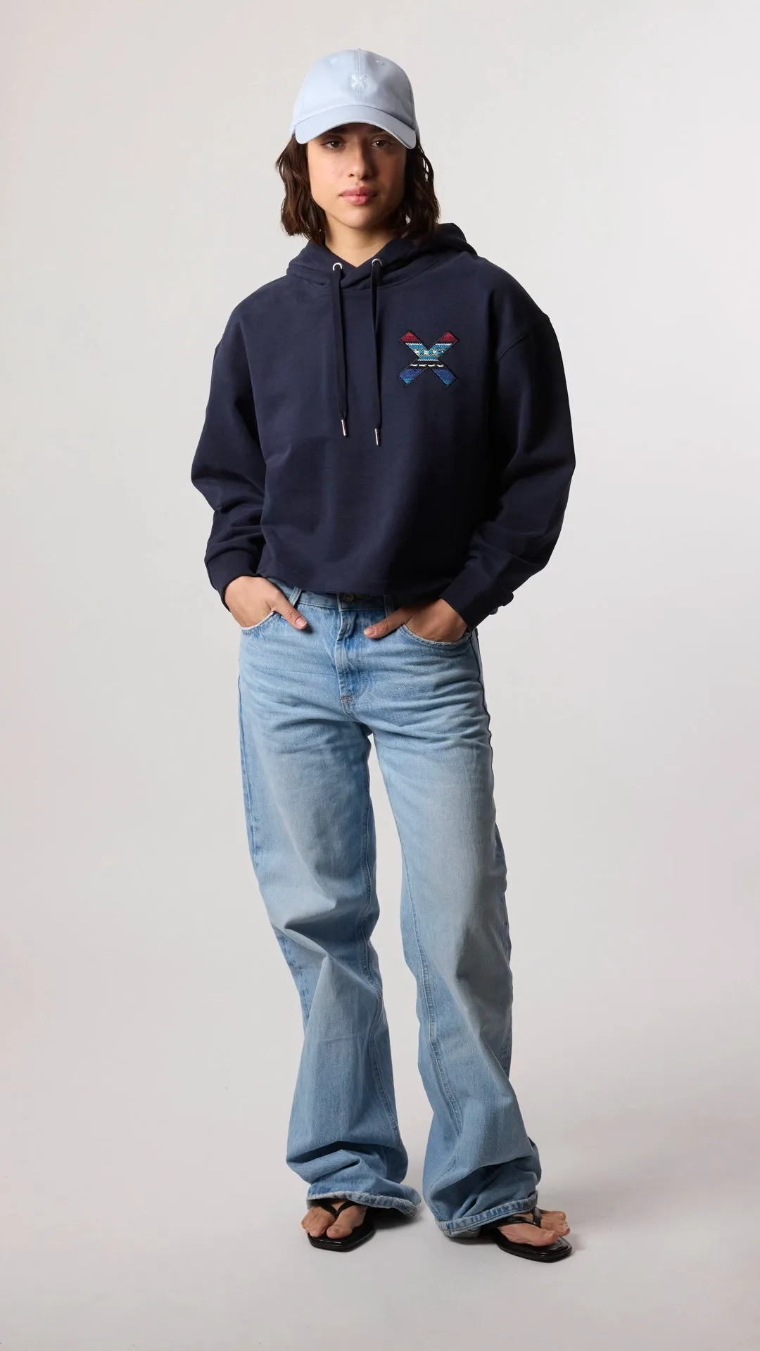HOODIE MUJER CLASSIC AZUL MARINO