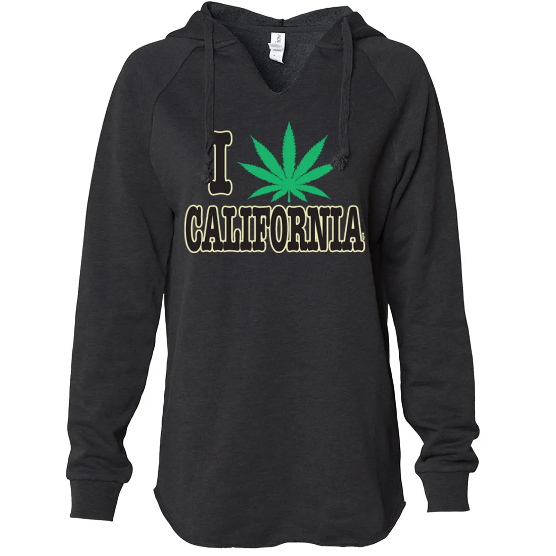 I  Love Pot California Women's Soft Hooded Pullover