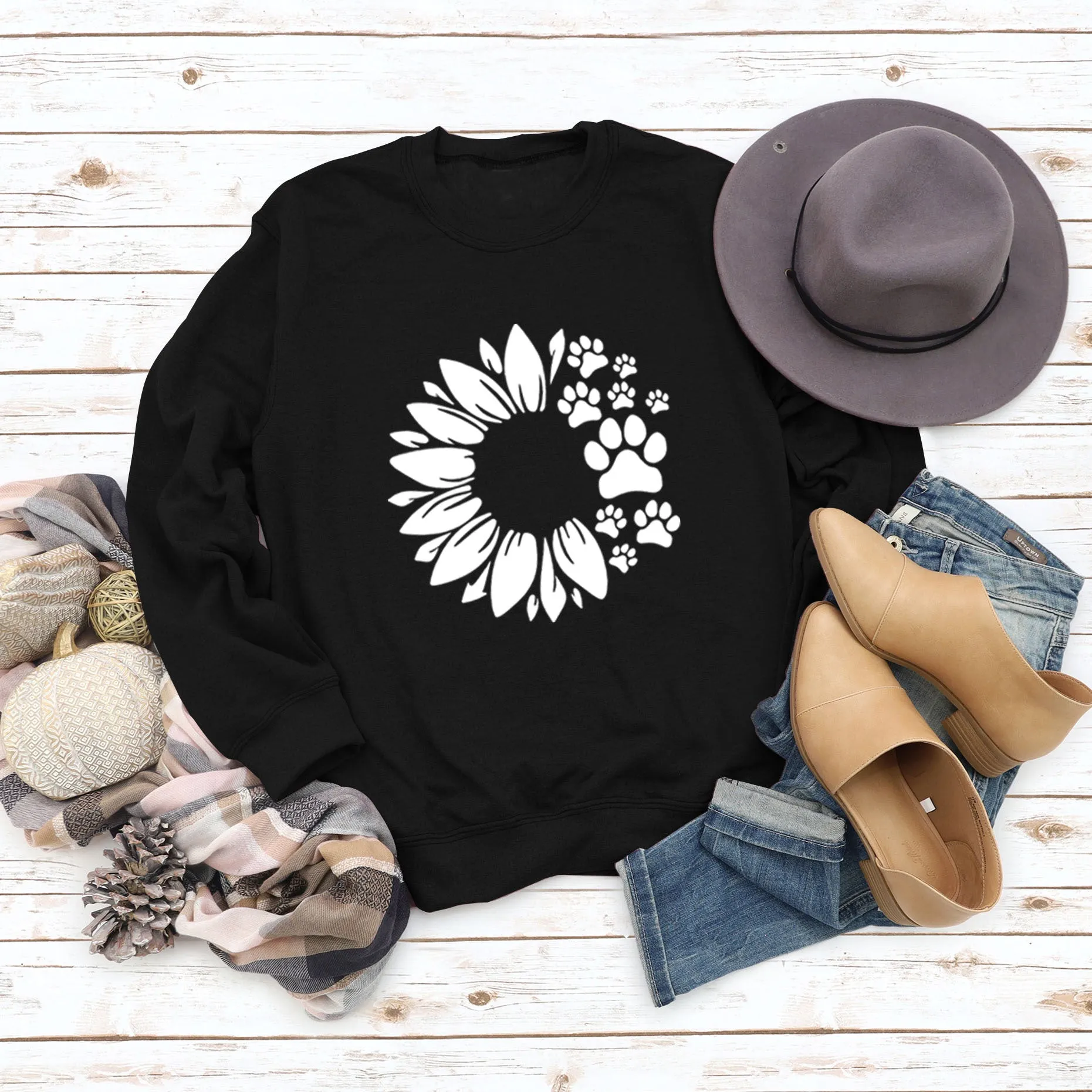 multicolors dog paws shirt