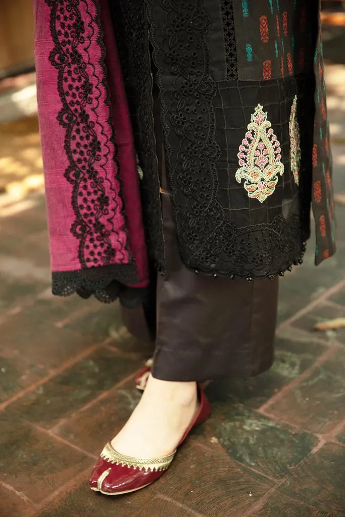 NW-03 | Qalamkar Qline Linen Winter Collection 2021 | Unstitched Embroidered Organza Suits